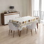 Hermia Mantel Blanco 160x220 cm 100% Poliéster Elegante y Versátil para Experiencia Gastronómica Sofisticada